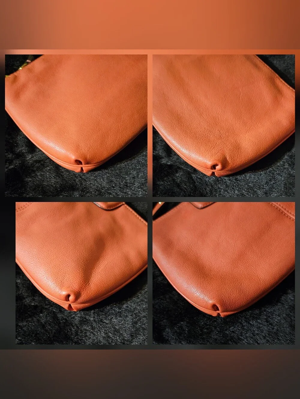 Coach Ashley Red / Coral Leather Wristlet Wallet